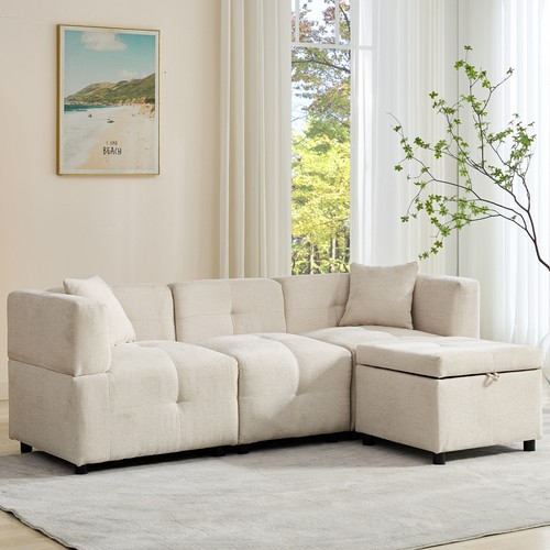 Seater sofa shape - l, fabric
